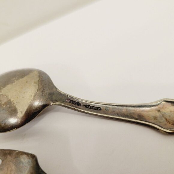 Vtg Alvin Flatware Patent Toddler Baby Silver plated Fork and Spoon READ - Picture 6 of 6